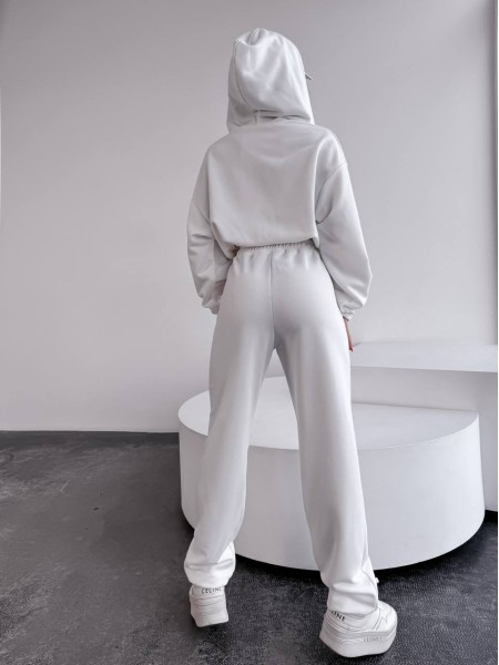 Спортивний костюм на блискавці бiлого кольору 31329