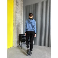 Женский спортивный костюм на молнии синего цвета 31385