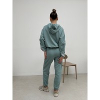 Легкий спортивний костюм на блискавці фiсташкового кольору 31391