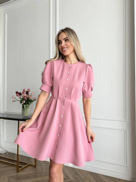 Классическое платье на пуговицах розового цвета 31550