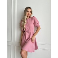 Класична сукня на ґудзиках рожевого кольору 31550