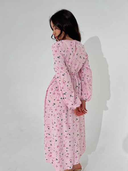 Легка сукня міді рожевого кольору 31565