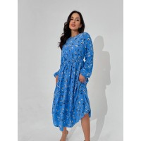 Легка сукня міді блакитного кольору 31566