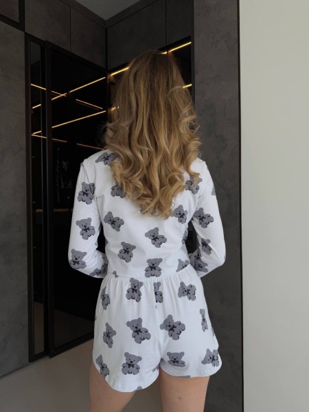 Домашній комплект з малюнком білого кольору 31599