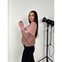 Тонкий жіночий светр пудрового кольору 31604