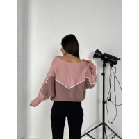 Тонкий жіночий светр пудрового кольору 31604