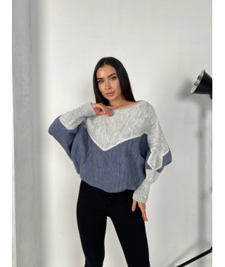 Тонкий жіночий светр сiрого кольору 31607