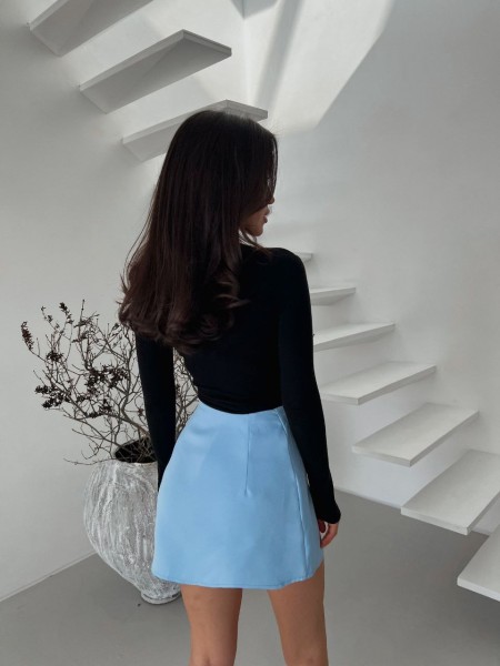 Міні спідниця-шорти блакитного кольору 31615