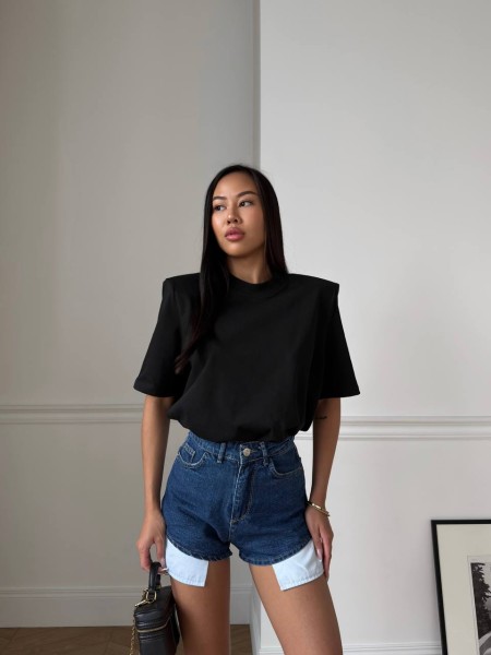 Жіночі джинсові шорти синього кольору 31620