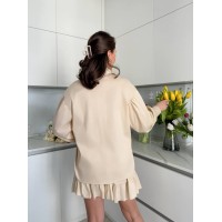 Женский хлопковый костюм бежевого цвета 31630