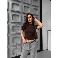 Жіночий топ коричневого кольору 31638