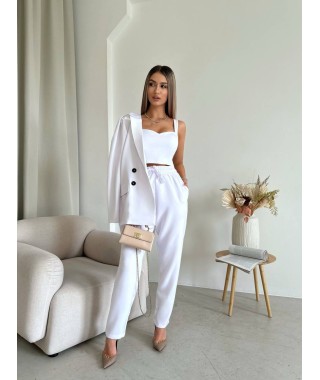 Костюм-трійка молочного кольору 31651