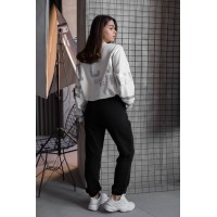 Жіночий легкий спортивний костюм чорного кольору 31662