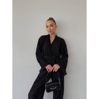 Женский прогулочный костюм c кимоно черного цвета 31750
