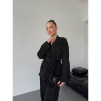 Женский прогулочный костюм c кимоно черного цвета 31750