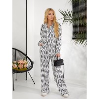 Жіночий легкий прогулянковий костюм бiлого кольору 31753