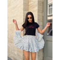 Базова жіноча футболка з написом чорного кольору 31765