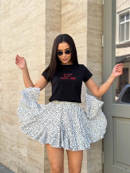 Базова жіноча футболка з написом чорного кольору 31765