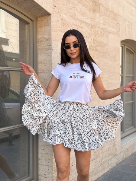 Базова жіноча футболка з написом бiлого кольору 31766