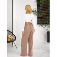 Жіночі прогулянковi штани кавового кольору 31787