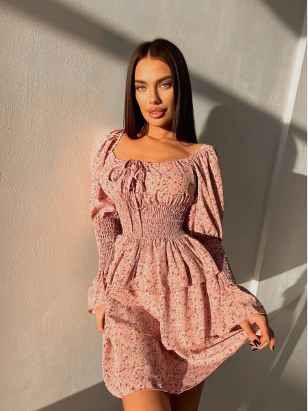 Легкое платье мини розового цвета 31833