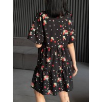 Легка сукня міні чорного кольору 31874