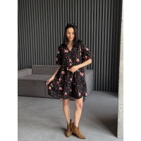 Легка сукня міні чорного кольору 31874