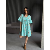 Легка сукня міні м'ятного кольору 31875