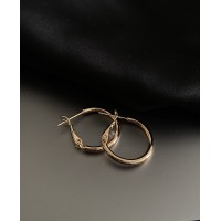 Сережки кільця класичні золотого кольору 31895