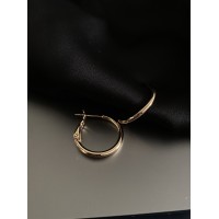 Сережки кільця класичні золотого кольору 31895