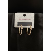 Сережки Серце з камінцями золотого кольору 31905