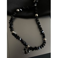 Намисто із серцем чорного кольору 31906