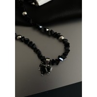 Намисто із серцем чорного кольору 31906