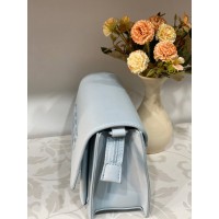 Класична жіноча сумка з еко-шкіри через плече сiрого кольору 31934