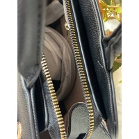 Ділова жіноча сумка із еко-шкіри чорного кольору 31941