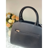 Ділова жіноча сумка із еко-шкіри чорного кольору 31941