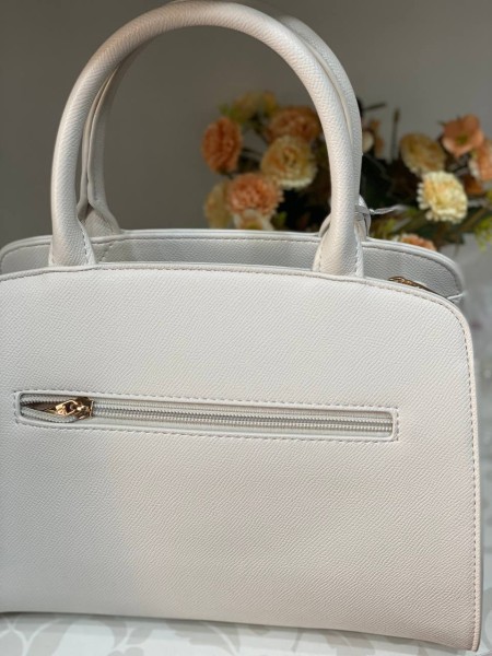Ділова жіноча сумка із еко-шкіри молочного кольору 31942