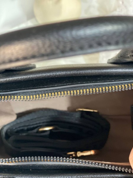 Ділова жіноча сумка із еко-шкіри чорного кольору 31959