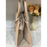 Ділова жіноча сумка із еко-шкіри бежевого кольору 31960