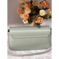 Жіноча сумка крос-боді із еко-шкіри оливкового кольору 31991