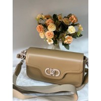 Жіноча сумка крос-боді із еко-шкіри кавового кольору 31992