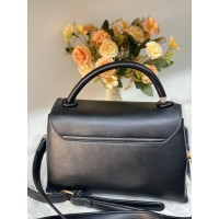 Класична маленька жіноча сумка із еко-шкіри чорного кольору 31995