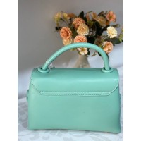 Класична маленька жіноча сумка із еко-шкіри бiрюзового кольору 31996