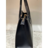 Ділова жіноча сумка із еко-шкіри чорного кольору 31997