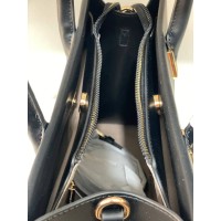 Ділова жіноча сумка із еко-шкіри чорного кольору 31997