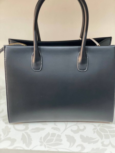 Ділова жіноча сумка із еко-шкіри чорного кольору 31997