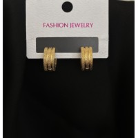 Серьги застежка - кольцо золотого цвета 32014