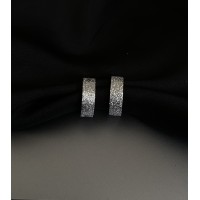 Серьги застежка - кольцо серебряного цвета 32015