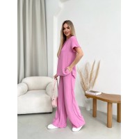Жіночий прогулянковий костюм рожевого кольору 32033