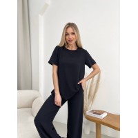 Жіночий прогулянковий костюм чорного кольору 32034